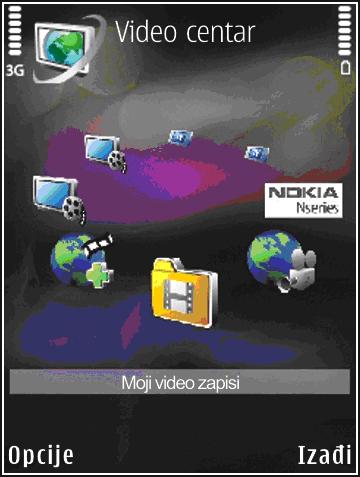 Nokia video centar 44 Nokia video centar Koristeći Nokia video centar (mrežni servis) možete bežičnim putem da preuzimate i strimujete video sadržaje sa nekog kompatibilnog Internet video servisa