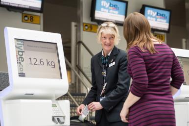 You may have checked in online before your flight and printed your boarding card at home, if so please go to