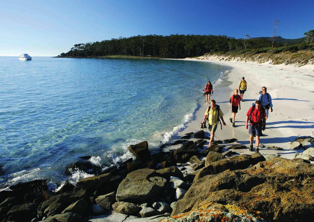 Accessed via Hobart, Tasmania Duration is 4 days/3 nights Distance 25 to 43km (15 to 26 miles) Walk is graded easy to moderate (with options) Bush trails with beaches and