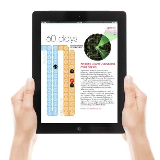 Airlines International s cutting-edge tablet edition, translates IATA s flagship magazine s key content into a unique, interactive digital environment, capable of connecting your brand to our