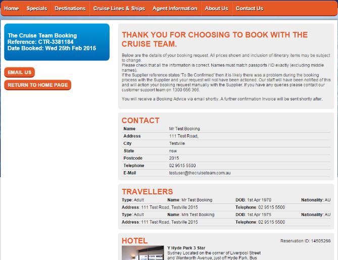 Step 9 Booking Completion. The CRUISE TEAM Do we remove this reference or try to explain it?