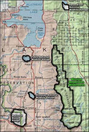 40 miles West slope managed by Salish- Kootenai Tribes (89,500