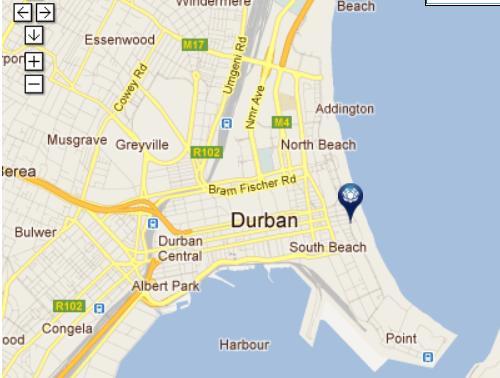 From the Airport Exit, drive North on the M4 to Durban Follow the Durban / City signs Take the Margaret Mncadi Avenue (Victoria Embankment) off ramp on the left hand side Carry on