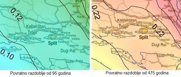 Seizmičnost područja Područje Općine Podstrana nalazi se u seizmotekstonski aktivnom priobalju Hrvatske. Prema Karti potresnih područja RH (PMF Zagreb, 2011.