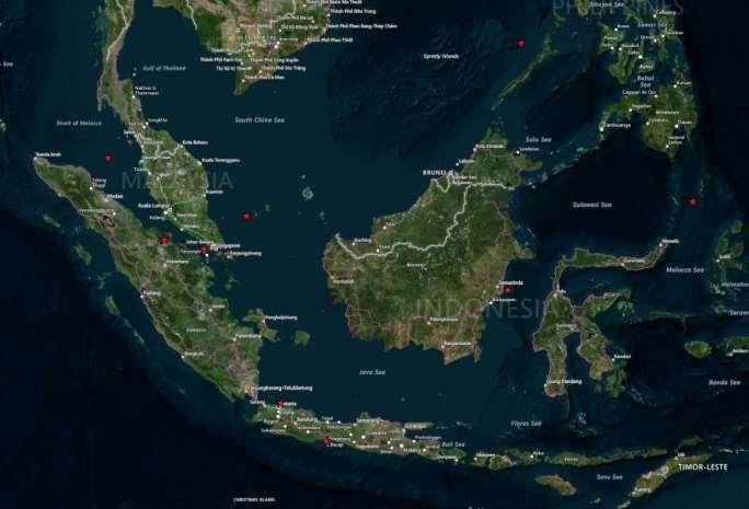 Southeast Asia 24/05/. Fishing Vessel. Hijacked. 28/05/. Alice. Chemical tanker. Robbed while underway. 19/05/. OSV. Chased by two Speed boats. 16/05/. Posh Conquest. OSV. Suspicious Approach.