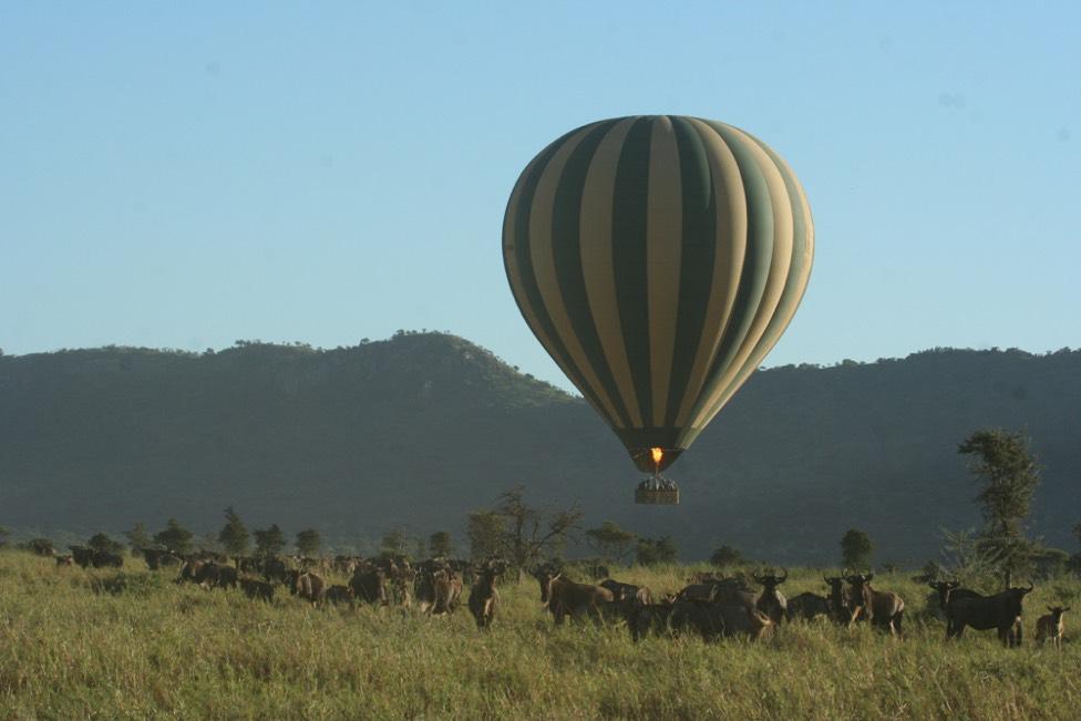 BALLOON SAFARI IN SERENGETI An Extraordinary Adventure Imagine floating in a hot air balloon over the beautiful Serengeti, offering a unique perspective, great viewing and photographic opportunities