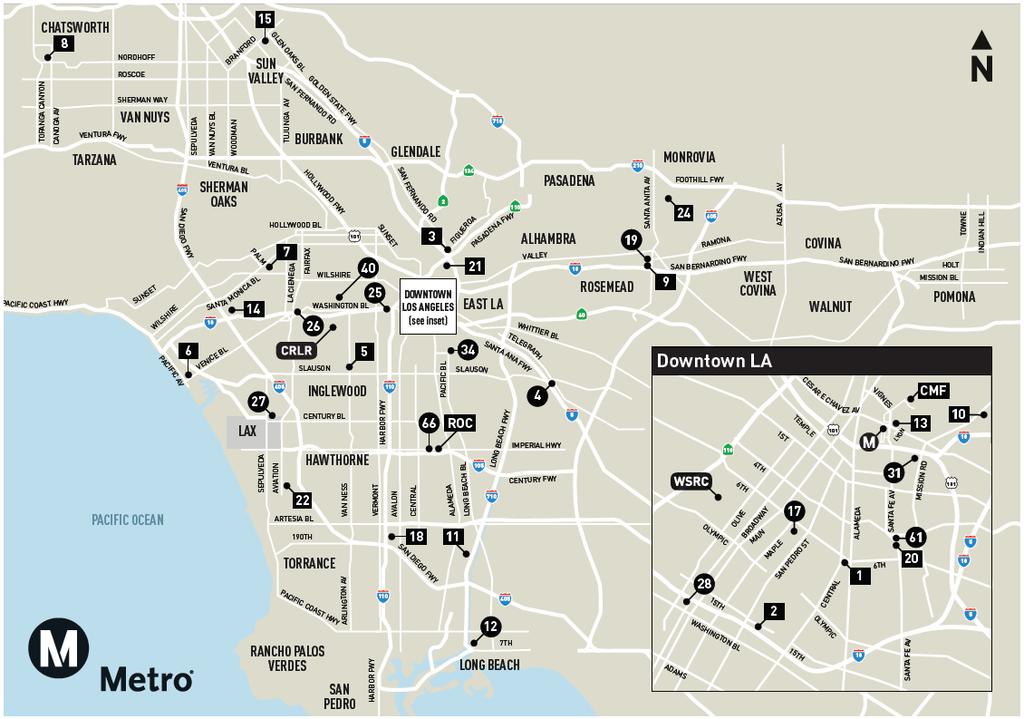 Metro Operating Divisions and Facilities =
