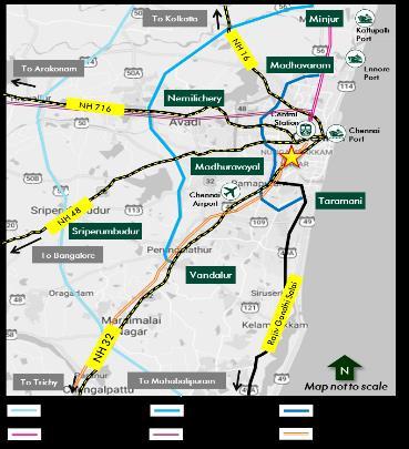 FINAL REPORT PRE-FEASIBILITY FOR TAMIL NADU COMMERCE HUB 8 Mass Rapid Transit System: State owned railway netwok covering a distance of approx.