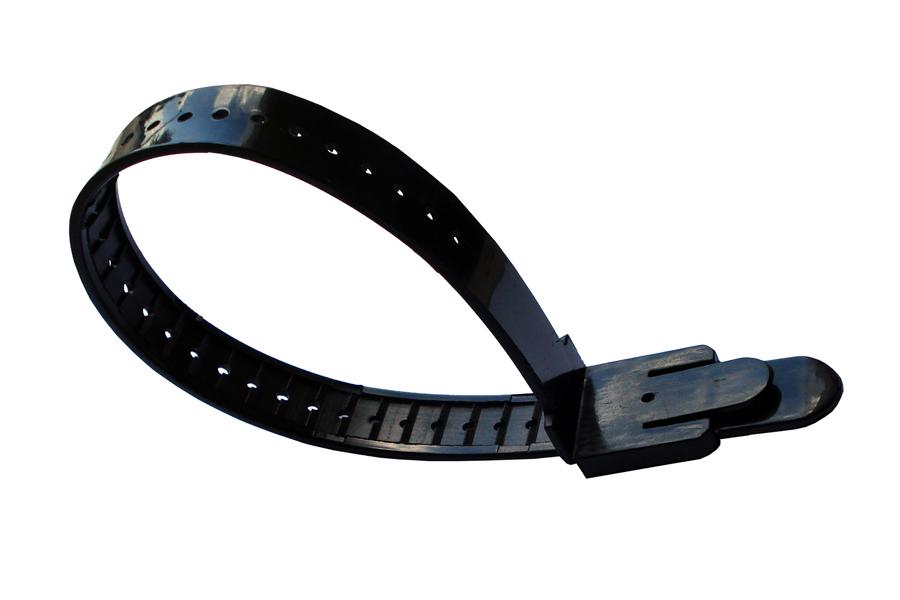 DIAMETER 1/8" TO 3.75" High security black plastic lanyard, adjustable length from dia 1/8" to 3.