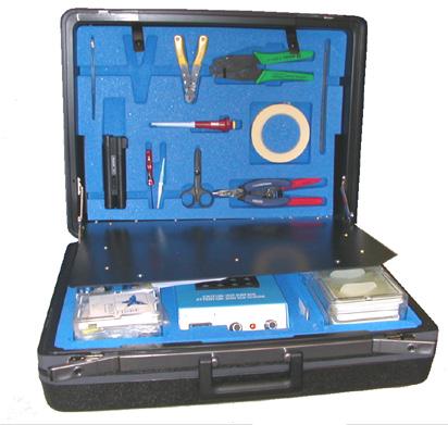 FEATURES and BENEFITS - Contains everything needed to strip, mark, cure, cleave and terminate contacts and connectors.