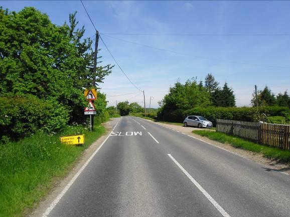 2) White Notley, Witham Rd near Pole Lane: When travelling northbound towards Braintree, there is a sweeping right hand bend before you approach an S bend near