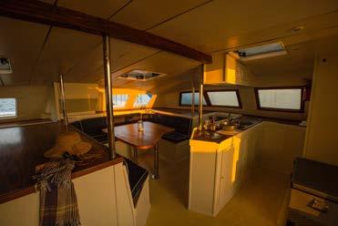 interiors and installing top of the line equipment. This 44ft motorised catamaran yacht is perfect for a day trip of up to 19 pax or overnights with up to 5 couples.