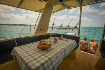 Typical available catering options Our crew will provide delicious food and finger snacks aboard Catsonova, such as fresh fish