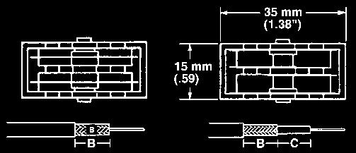 Cassette Blade Spacing Cover Strip Length Specs. Cat UPC For Cat No. Cassette (B) (C) (B) (C) Shelf No. No. Type Cable Packed & Color UPC No.
