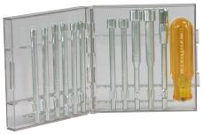 SERIES 99 COMPACT SETS 9PS51MM Compact, Interchangeable Shank, Nutdriver Set 12-piece set Convenient see-through stand-up plastic case Metric Sizes Cat UPC Approx.