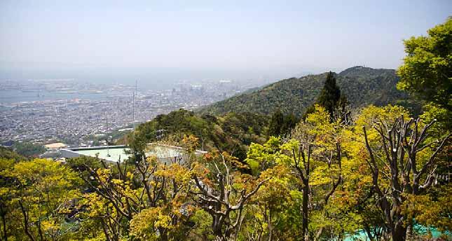 Our first stop was the cable car at Mount Rokko which provided spectacular views over Kobe s commercial and residential areas, as well as