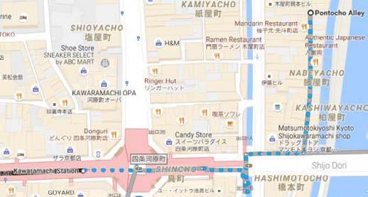 21. Gion Airbnb Hankyu-Kyoto Line (Kawaramachi Karasuma) Karasuma Line (Shijo Kyoto St.) 22.