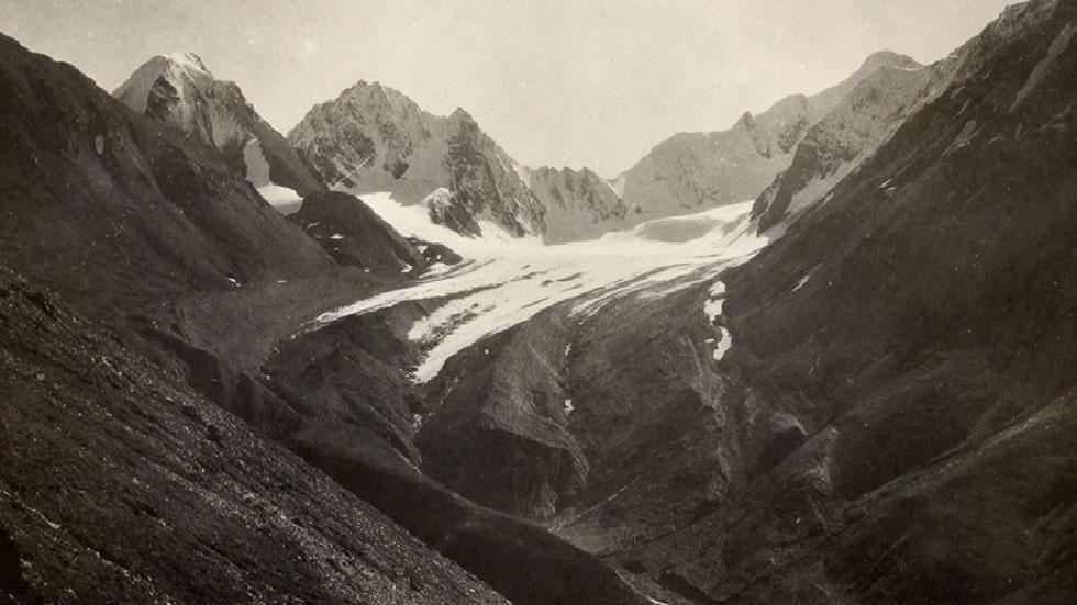 This June 1919 photo was taken near a retreating valley glacier along the East Fork of the Teklanika