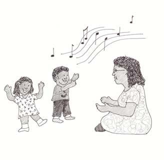 Hints Doing things with music To help your child succeed, you can: Encourage your child to make sounds (La La). Help your child clap or pat something like your hand.