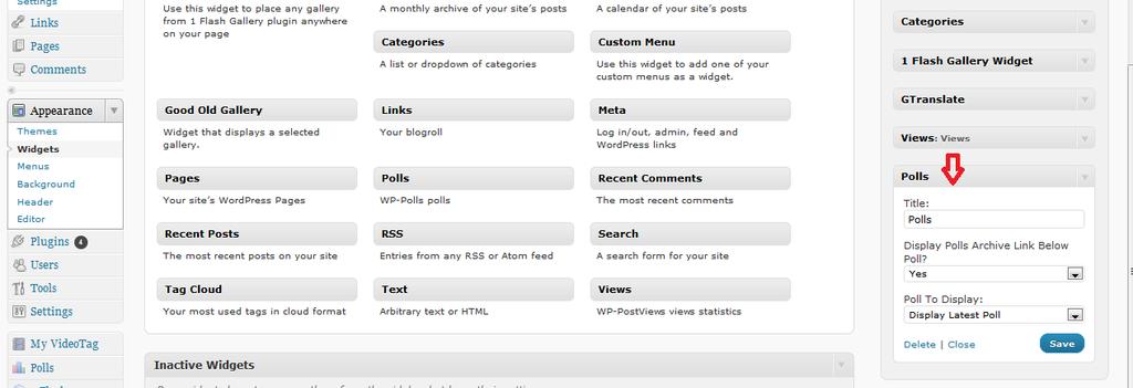 6. WP-Polls plugin za kreiranje mini anketa, koje možete postaviti na Vaš blog putem widgeta.