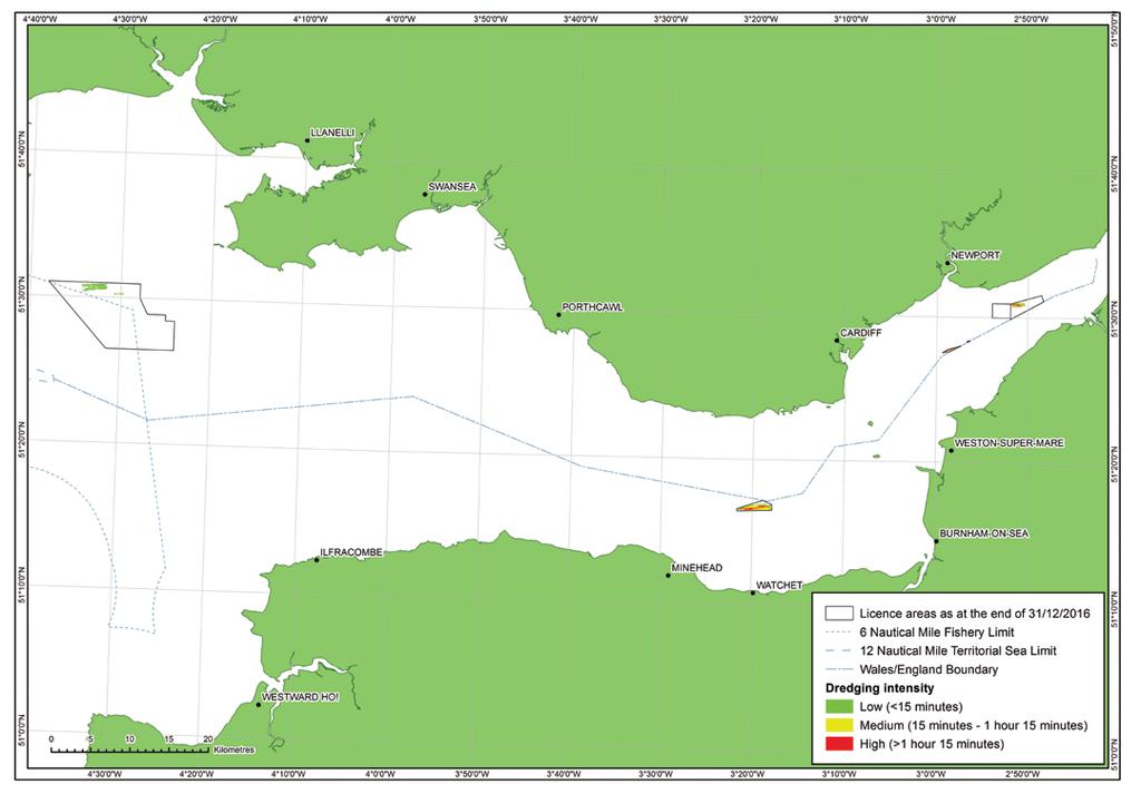 14: South West region the area involved 216 15: South West region the area involved 216 South West region Area of seabed licensed* and dredged 212-216 12 The South West region has seven production