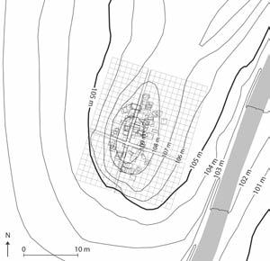 2007] THE BURIAL TUMULUS OF LOFKËND IN ALBANIA 113 Fig. 5. Location of the Lofkënd site on contour map (drawing by M. Farrar and I. Zaharovitz). the DNA analysis in Oxford.
