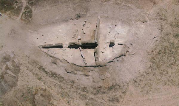 Aerial views of the tumulus at the conclusion