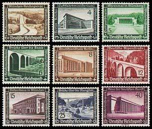 1936 - Nuremberg Congress 6pf green 621 479 632 12pf scarlet 622 480 633 1936 - Winter Relief Fund 3pf + 2pf bistre-brown 623 B93