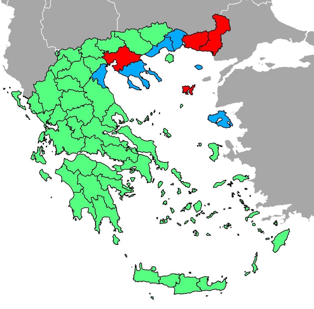 AREAS OF GREECE SUBJECT TO RESTRICTIONS DUE TO SGP (Ma