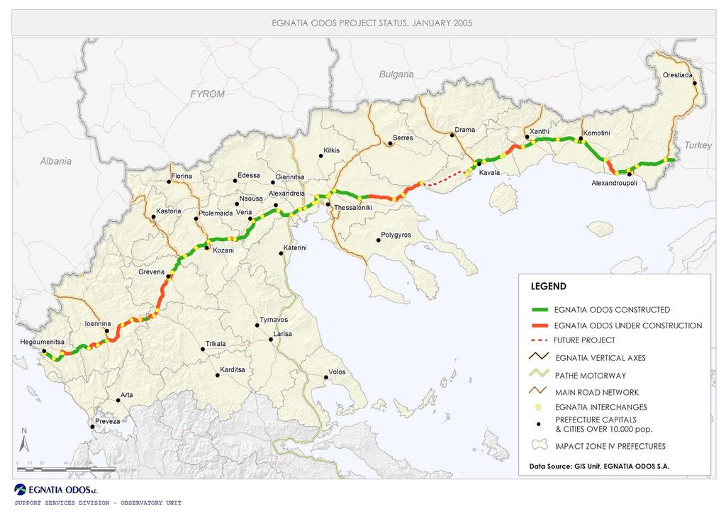 The Egnatia Motorway will also be a collector route for the Balkan and South-eastern European transport system.