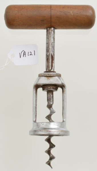VA121 A Nickel-plated open frame corkscrew with ball bearing