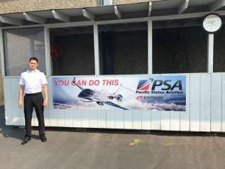 Ian Sanchez recently enrolled in the Professional Pilot Program, has less than 10 hours of flight time but is eagerly looking forward to his first solo.