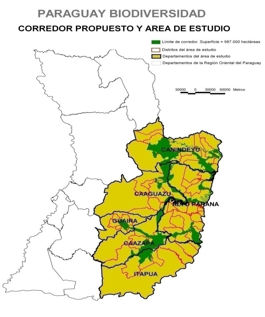 ANNEX 18: Maps PARAGUAY: Conservation of Biodiversity and Sustainable Land Management in the Atlantic Forest of Eastern Paraguay Project The following map describes the location of the proposed