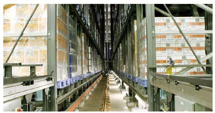 Slika 20. Unit-load (Daifuku) Proizvođač Daifuku napravio je regalno skladište u kojem stane 6160 paletnih skladišnih lokacija.