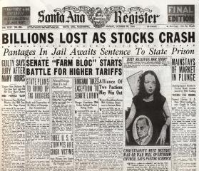 The 1930s in historical context 1929 The stock