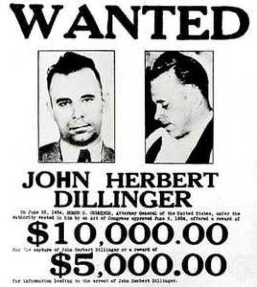 1934 - Public Enemy Number 1, bank robber