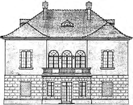 ХАЈНА ТУЦИЋ Сл. 13.Вила Кратохвил задња фасада Вила Боривоја Кратохвила (1937 1939) на Сењаку приватни је објекат најмањег габарита који је пројектовао архитект Симеоновић (сл. 13).