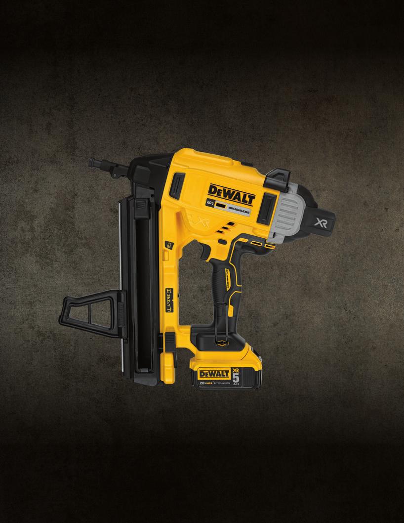 INTERCHANGEABLE CONTACT TRIPS Drywall and Mechanical contact trips for application versatility Removable; tool-free ADJUSTABLE POWER 3 settings for pin depth adjustment and application versatility