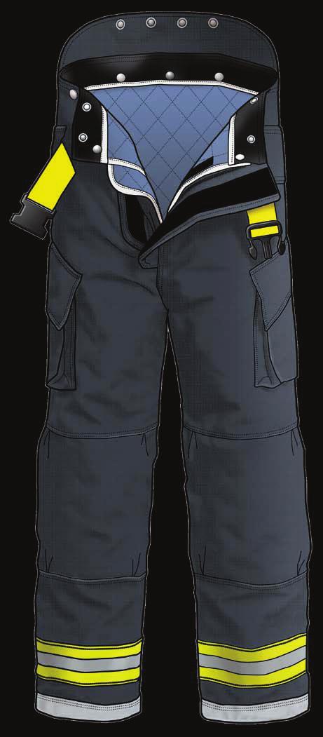 Super-Duty H-Back Suspenders Standard with every pair of pants, they feature 2" rigid webbing material over the shoulder for slip resistance, 2" elastic front and back for