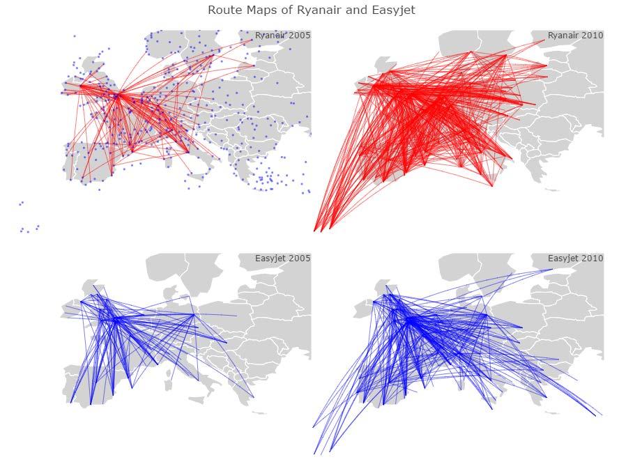 Figure C3: Expansions of Ryanair and EasyJet in EU.