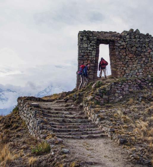 Inca Trail via Salkantay 10 days Approach under the base of Salkantay Mountain A quiet route onto the main Inca trail with very few trekkers Arrive at Machu Picchu via the famous Sun Gate Guided tour