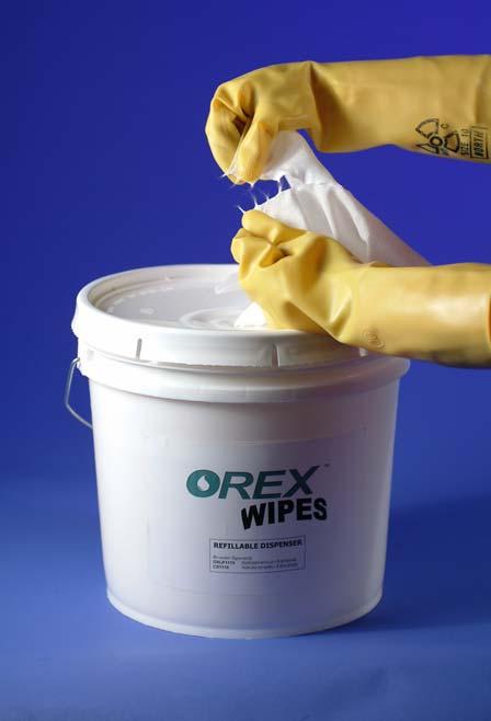 Perforated Wipes #CS1115 Apertured OREX TM spunlace Same as standard wipe only in perforated roll form; 9 x 15 wipe