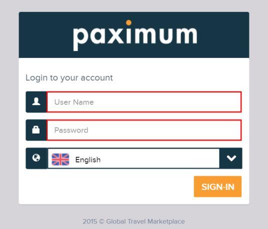 PAXIMUM B2B MANUAL DE UTILIZARE Login: Pentru a va conecta, accesa cu User Name si parola primita: h ps://b2b.paximum.