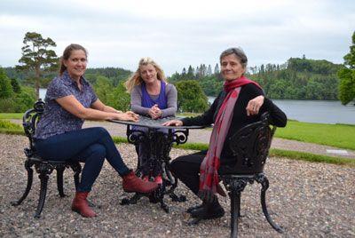 Stories flourish in the long days of an Irish summer By Kathy Sharpe Three Varuna Alumni pictured at the Tyrone Guthrie Centre in Annaghmakerrig, Ireland; poet Leni Shilton and writers Kathy Sharpe