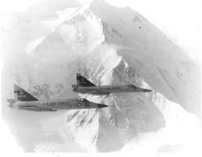 F-102s fly near Mt McKinley,