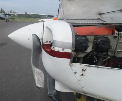 The damages to the aircraft were found as