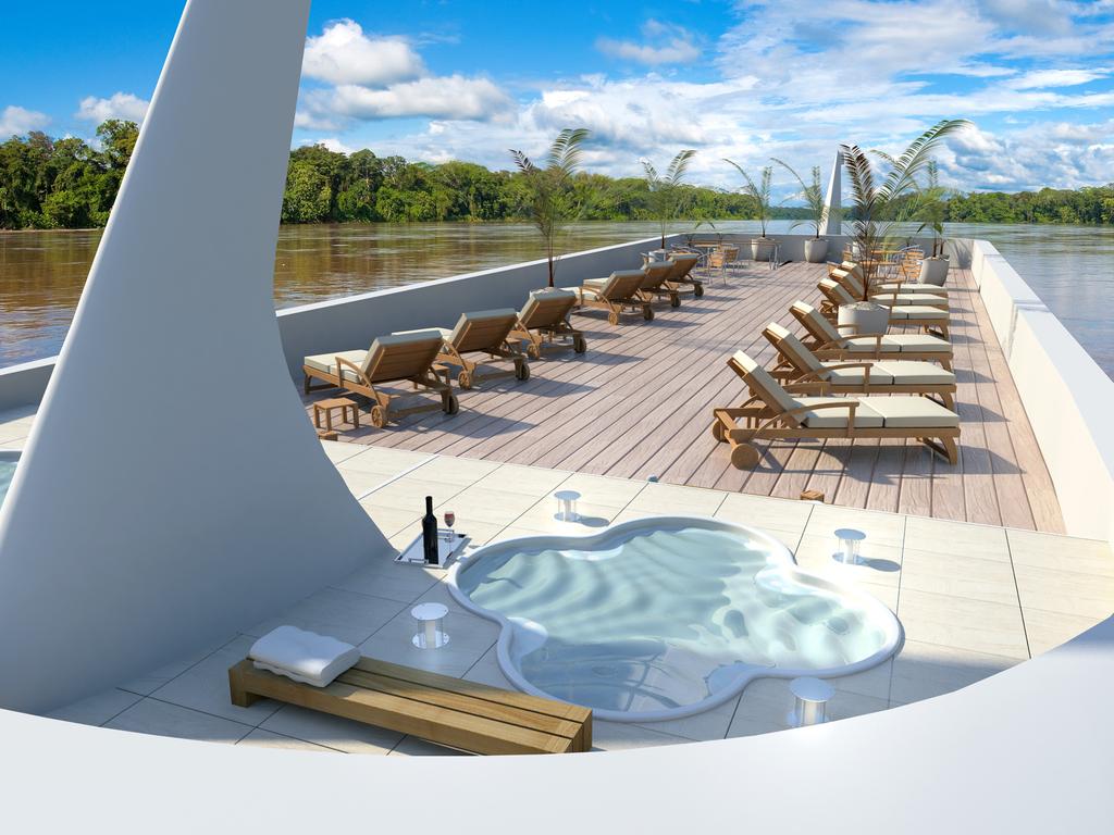 SHIP FEATURES The M/V Anakonda is the only luxury cruise liner in the Ecuadorian Amazon Rainforest.