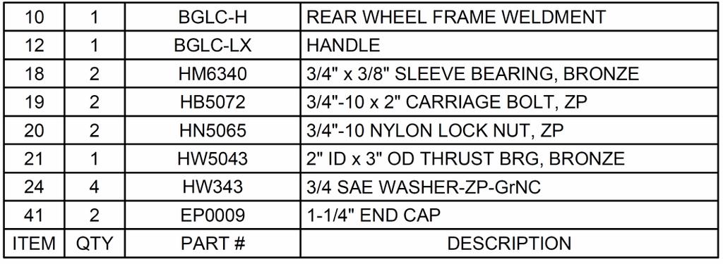 Build rear wheel frame assembly
