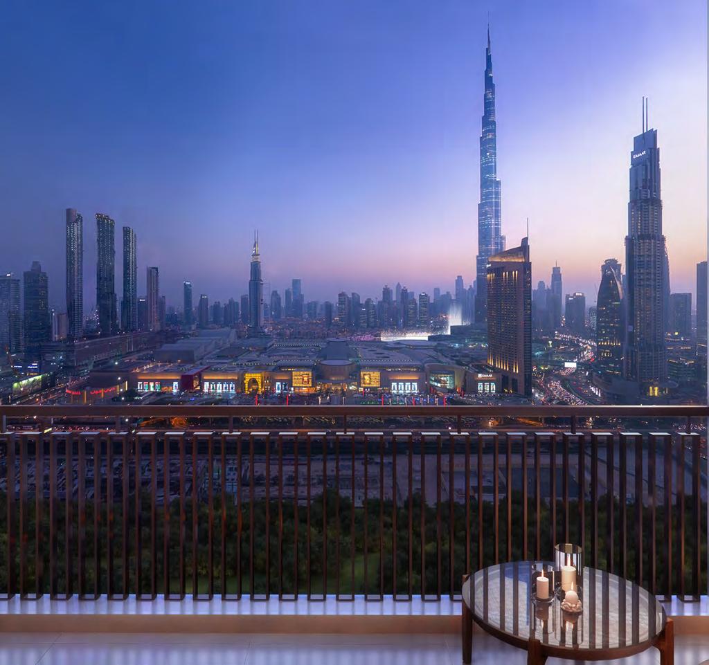 extraordinary vistas, including views of Burj Khalifa and