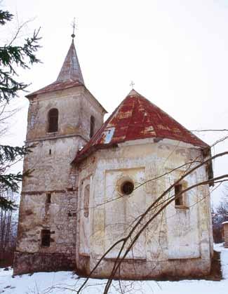 Franje Ksaverskog (fototeka HRZ, foto: D. Miletić, 2006.) Facades of the sanctuary of the chapel of St. Francis of Ksaver (photo archives of the Croatian Restoration Institute, photo: D.